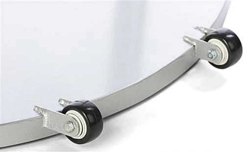 24x36 Poster Floor Stand, 4"/8.5"w, 6/10 Pockets, Double Sided, Wheels - Silver - Image 4