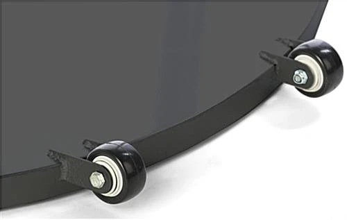 24x36 Poster Floor Stand, 4"/8.5"w, 3/5 Pockets, Double Sided, Wheels - Black - Image 3