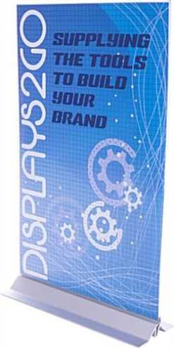 11 X 17 Sign Holder With Adhesive Bottom, Frameless Portrait Design - Clear