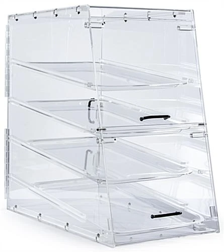 Acrylic Food Display Case For Bakery, (4) Trays, Knock Down Design - Image 2