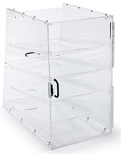 Acrylic Food Display Case For Bakery, (4) Trays, Knock Down Design - Image 3
