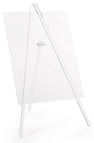 Display Easel For Floor Or Countertop, Folding, Holds 18 X 24 Media - Clear Acrylic