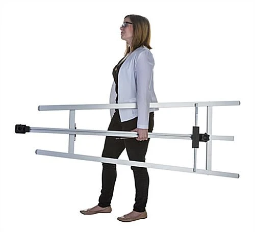 Display Easel For Floor With Adjustable Top And Bottom Clamps - Silver - Image 5