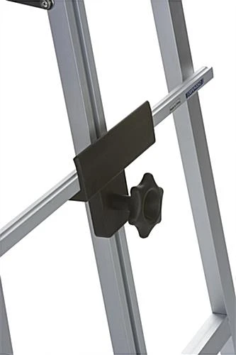 Display Easel For Floor With Adjustable Top And Bottom Clamps - Silver - Image 6