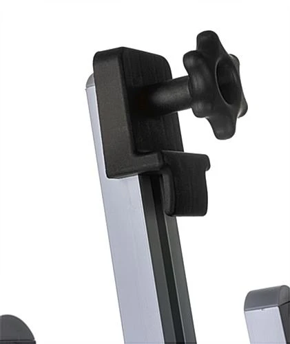 Display Easel For Floor With Adjustable Top And Bottom Clamps - Silver - Image 7