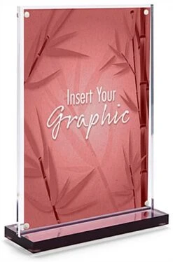 5 X 7 Tabletop Acrylic Sign Holder, Magnetic Closure, Double-Sided – Clear