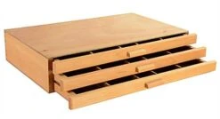 Art Supply Storage Box With 3 Drawers, 15.75 W X 9.75 D - Natural