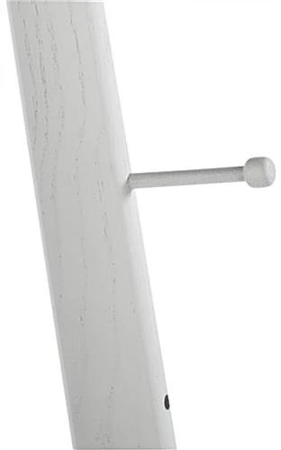 Wood Easel For Floor With Bi-Fold Design, Adjustable Pegs With 8 Set Heights - White - Image 3