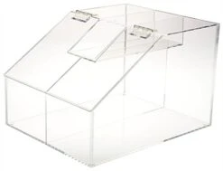 2.5 Gallon Acrylic Candy Bin, 2 Compartments, Scoop Holder
