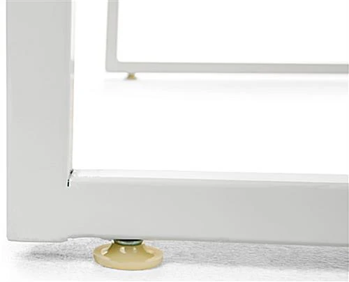 48"w Locking Display Table W/ Tempered Glass Canopy, Sliding Door, LED Light - White - Image 8