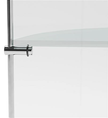 25" Glass Display Case W/ Top Lights, Wheels, Adjustable Shelves, Locking - Silver - Image 6