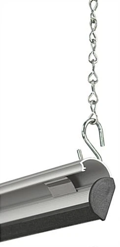 Vinyl Sneeze Shield With Aluminum Snap Rails, Ceiling Hanging - Clear - Image 4