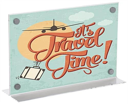 Workshop Series 17β X 11β Acrylic Sign Holder With Silver Standoffs - Clear - Image 2