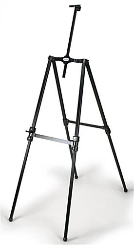 Display Easel For Floor, Height Adjustable, With Adjustable Top Clamp - Black