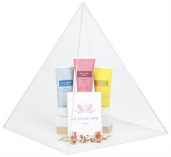 12 X 13 Baseless Pyramid Countertop Display Case With Lift-Off Top - Clear