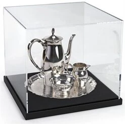 16 X 16 Countertop Display Case With Lift-Off Acrylic Top - Black