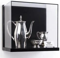 16 X 14 Wall Display Case W/ Lift-Off Acrylic Top - Black