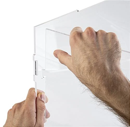 15 X 15 Countertop Display Case, Collapsible, Acrylic, Custom Graphics - Clear - Image 4