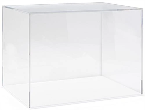 16 X 12 Square Countertop Display Case With Clear Acrylic Lift-Off Top -White Base - Image 2