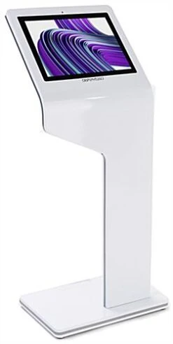 15" Touch Screen Digital Kiosk With Camera, 10pt PCAP Touch, Media Player - White