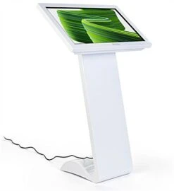 32” Slanted Touch Screen Digital Kiosk, 10pt IR Display, Android 7.1 OS - White