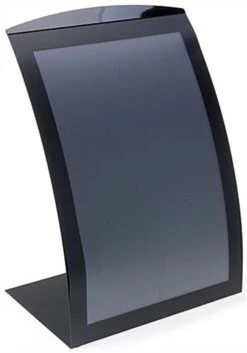 11 X 17 Sign Holder For Tabletop, With Magnetic Lens, Curved - Black