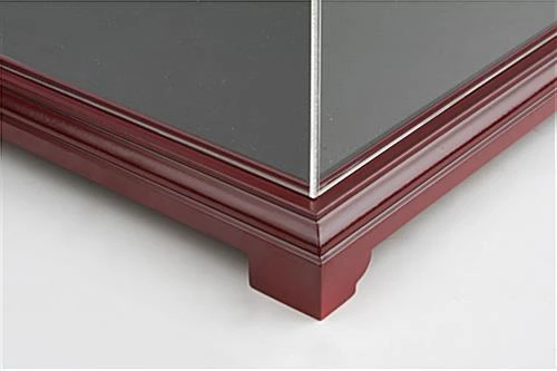Model Display Case W/ Lift-Off Top, Red Mahogany Frame & Removable Riser - Image 2