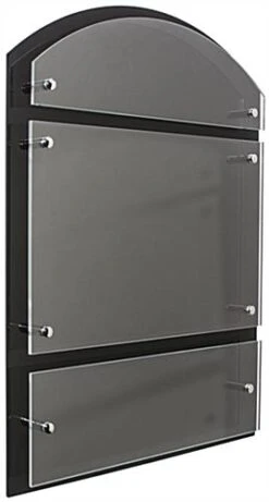 Workshop Series 18.5” X 25” Directory Sign, Silver Standoffs & Film Sheets - Black