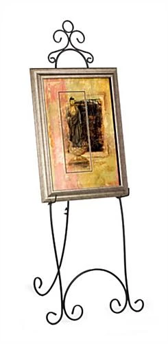 Floor Easel With Ornate Details, Height Adjustable Pegs, 27 X 71-1/4 Inches - Black - Image 2