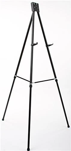 Display Easel For Floor With Clamp For Flip Charts, Adjustable Height - Black - Image 2