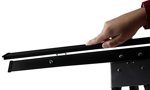 Display Easel For Floor With Clamp For Flip Charts, Adjustable Height - Black - Image 3
