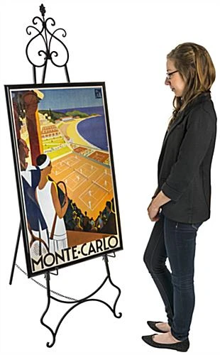 Floor Easel With Decorative Details, 2 Sets Of Height Adjustable Pegs β Black - Image 4