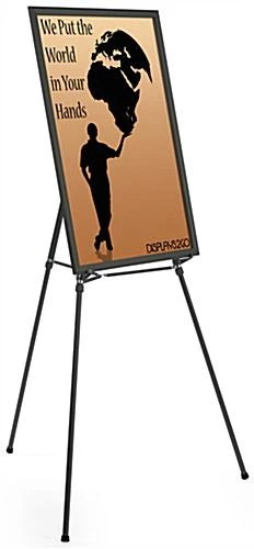 24” X 36” Poster Frame W/ Floor Easel, Adjustable Height - Black