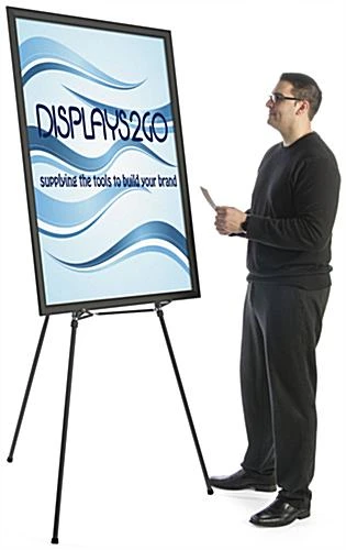 36β X 48β Snap-Open Poster Frame W/ Easel, Adjustable Height - Black - Image 8