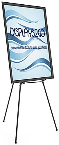 36” X 48” Snap-Open Poster Frame W/ Easel, Adjustable Height - Black