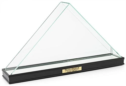 American-Made Wood Flag Case For 5β X 9.5β Flags, Custom Engraved - Black - Image 2