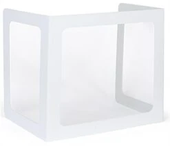 Student Desk Sneeze Shield, 3 Clear Panels, Set Of 20, Folding - White