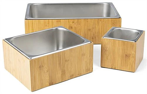 7"w X 6.5"h Ice Housing With Removable Steel Tray - Bamboo - Image 6