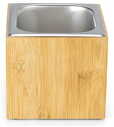 7"w X 6.5"h Ice Housing With Removable Steel Tray - Bamboo - Image 2