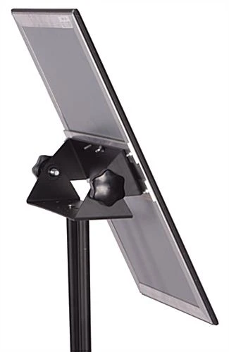 11 X 17 Menu Floor Stand, Snap Open, Tilting, Adjustable Height - Black - Image 3