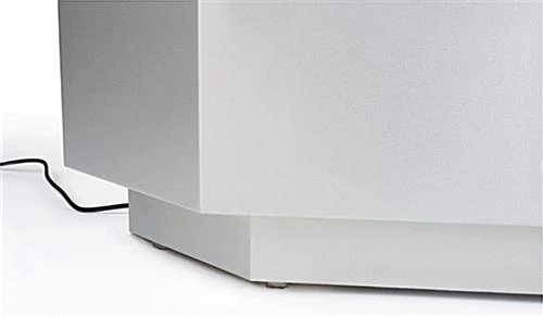 44" Quarter Vision Corner Display Case, W/Drawers, Ships Assembled - Silver - Image 7