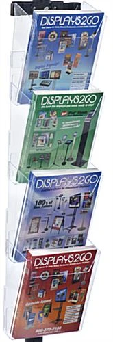 11 X 17 Sign Stand With Literature Pockets, 4"/8.5"w, Slide-In, Double-Sided - Black - Image 4