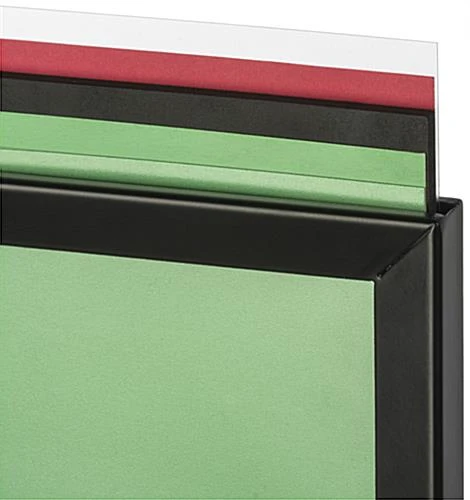 11 X 17 Sign Stand With Literature Pockets, 4"/8.5"w, Slide-In, Double-Sided - Black - Image 5