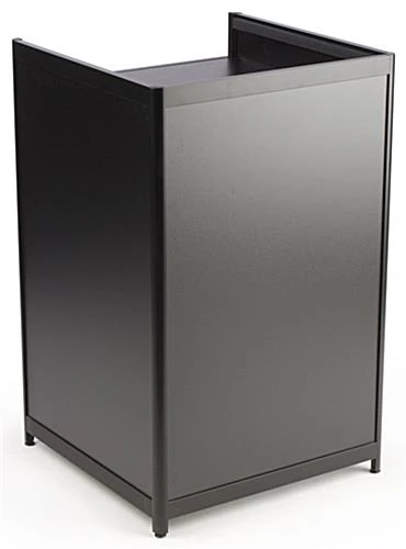 24" Cash Register Stand W/Locking Drawer, Adjustable Shelf, Ships Assembled - Black - Image 2