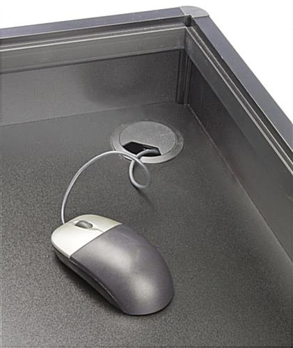 24" Cash Register Stand W/Locking Drawer, Adjustable Shelf, Ships Assembled - Black - Image 3