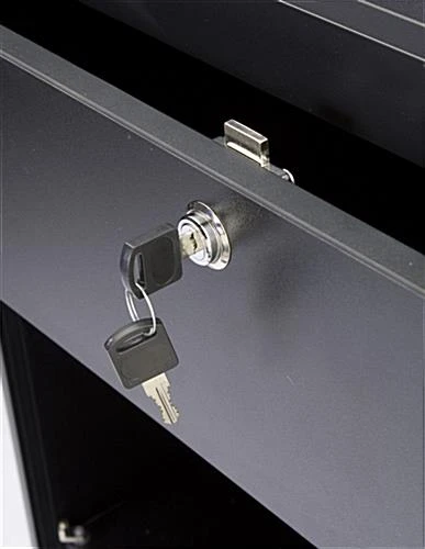 24" Cash Register Stand W/Locking Drawer, Adjustable Shelf, Ships Assembled - Black - Image 5