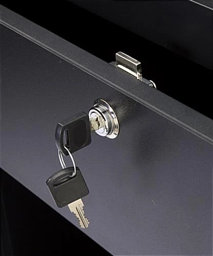 36" Cash Register Stand W/Locking Drawer, Adjustable Shelf, Ships Assembled - Black - Image 4