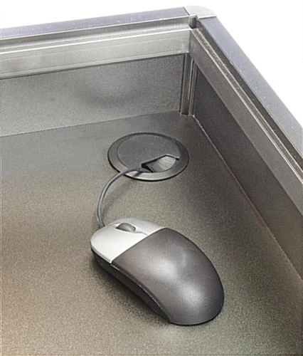 24" Cash Register Stand W/Locking Drawer, Adjustable Shelf, Ships Assembled - Silver - Image 2