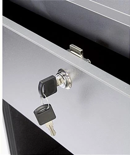 24" Cash Register Stand W/Locking Drawer, Adjustable Shelf, Ships Assembled - Silver - Image 4