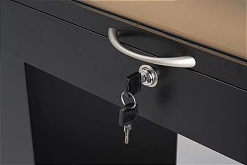 Semi-Gloss Black Jewelry Display Case With Hydraulic Lift Opening - Image 3